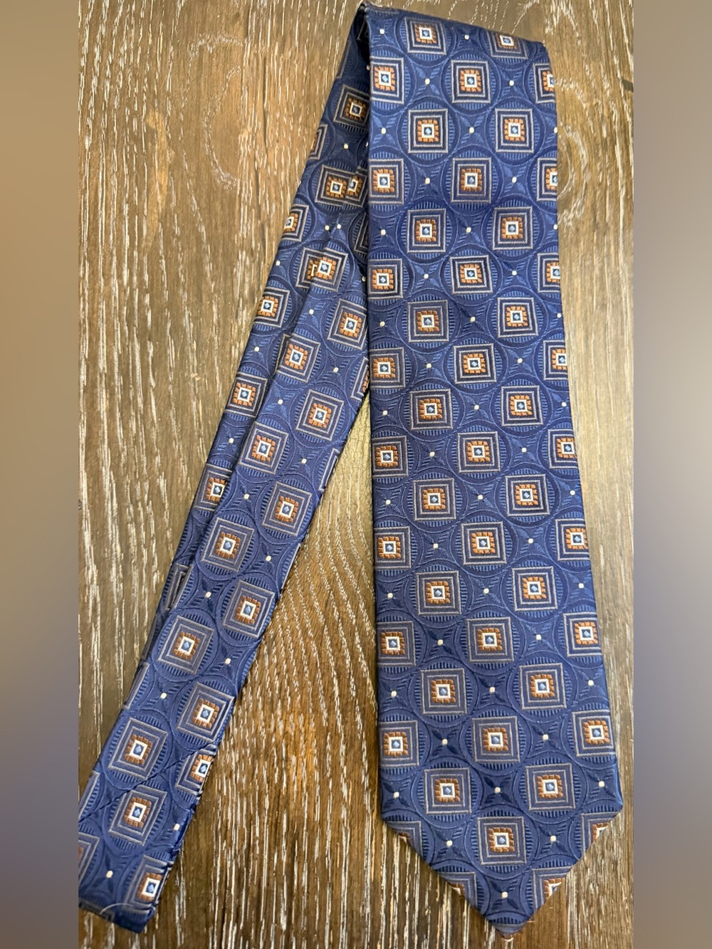 Classic Blue Geometric Men's Tie